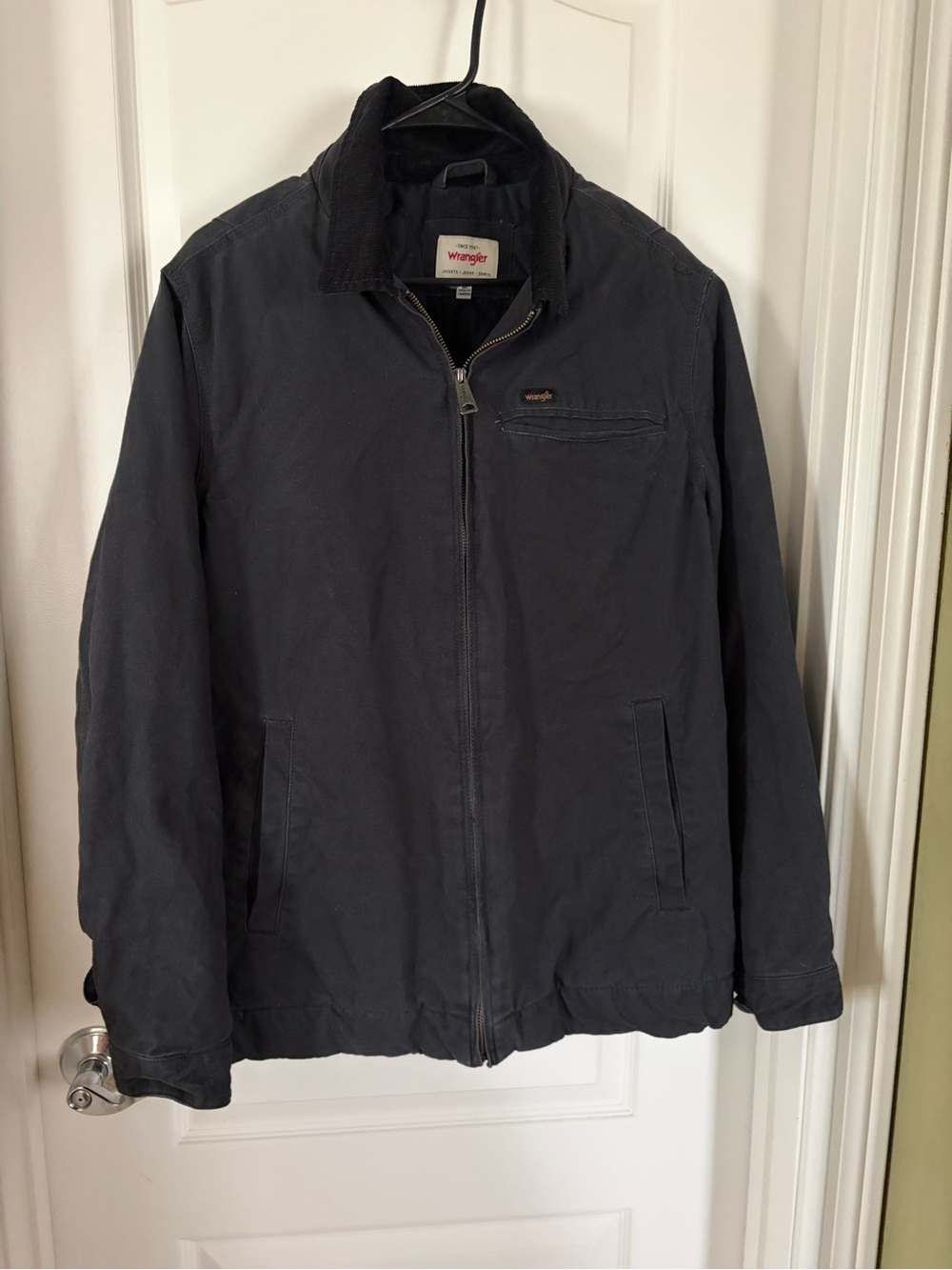 Wrangler Men's Navy Zip-Front Jacket in Navy